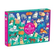 PUZZLE DOBLE PERROS Y GATOS - 100 PIEZAS