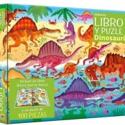 PUZZLE Y LIBRO DINOSAURIOS 100P