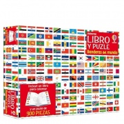 PUZZLE Y LIBRO BANDERAS DEL MUNDO 300 PIEZAS